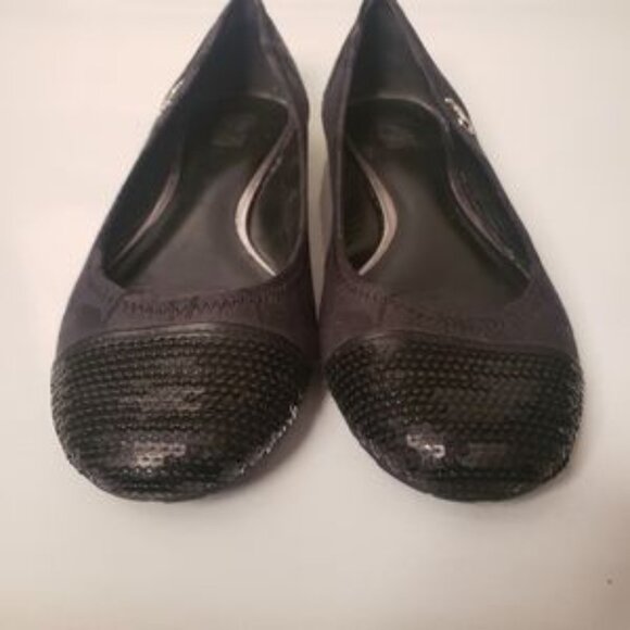 Coach Black Signature C Sparkly Shine Ballet Flats - Picture 4 of 9